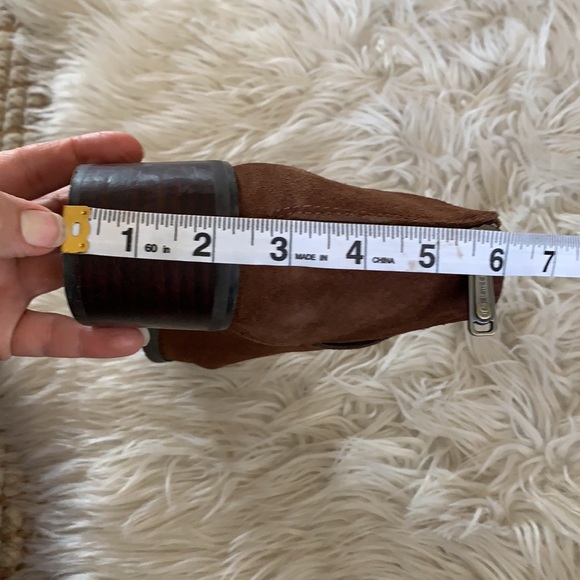 Blondo Waterproof Eliza Suede Ankle Booties Brown Boots Square Heel Size… - Picture 11 of 12